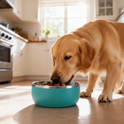 32Oz64Oz Dog Bowl for Food and Water Stainless Steel Pet Feeding Bowl Durable Non-Skid Doubl Wall Insulated Multi-Color Dog Bowl